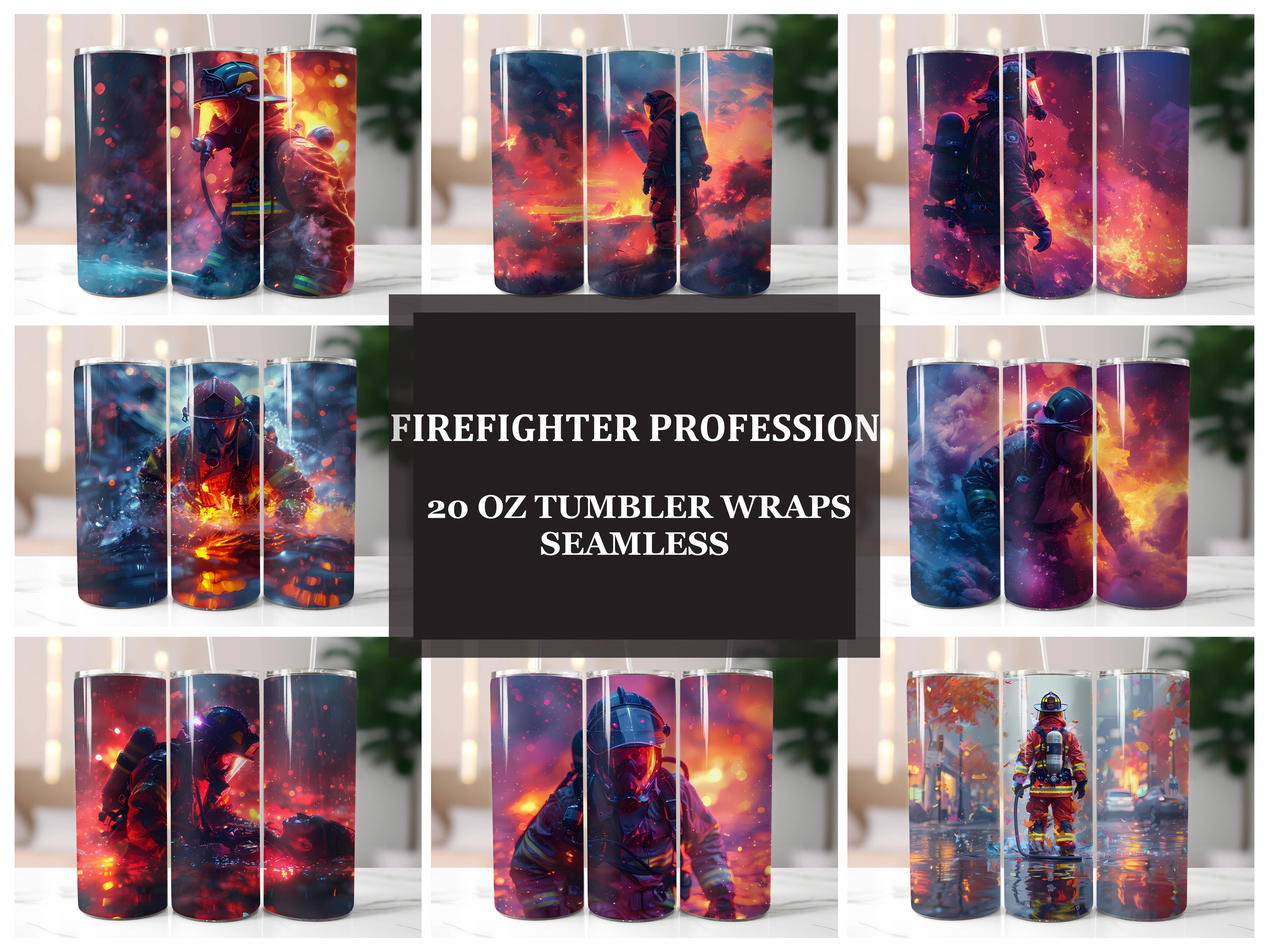 Firefighter Profession 4 Tumbler Wrap