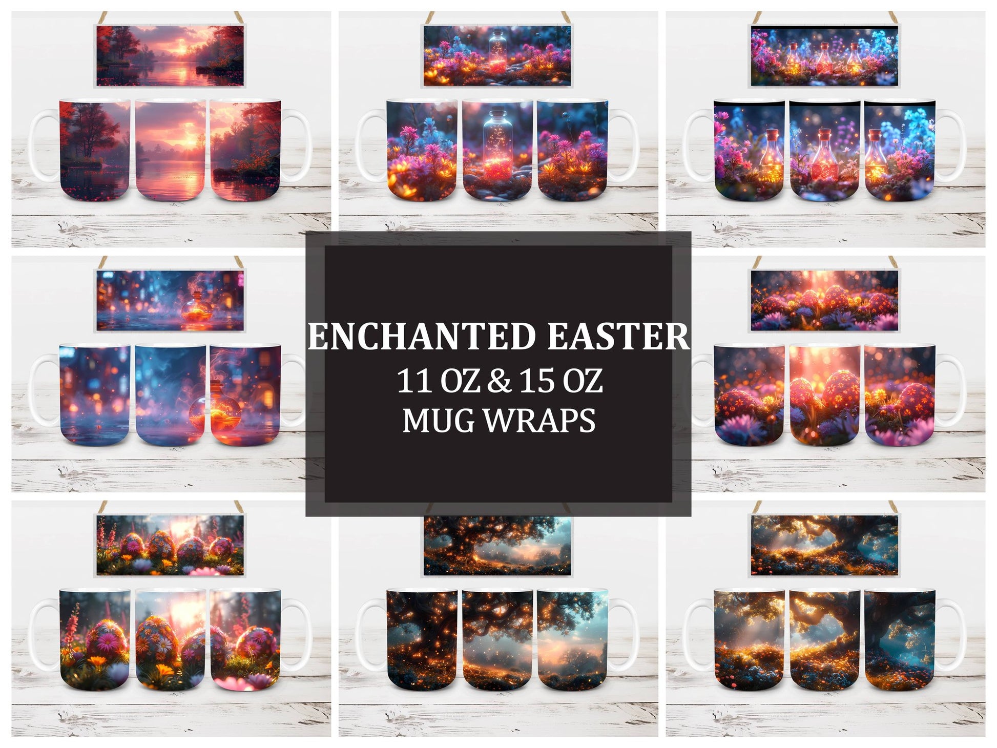 Enchanted Easter 5 Mug Wrap - CraftNest