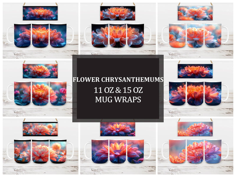 Flower Chrysanthemums 7 Mug Wrap - CraftNest