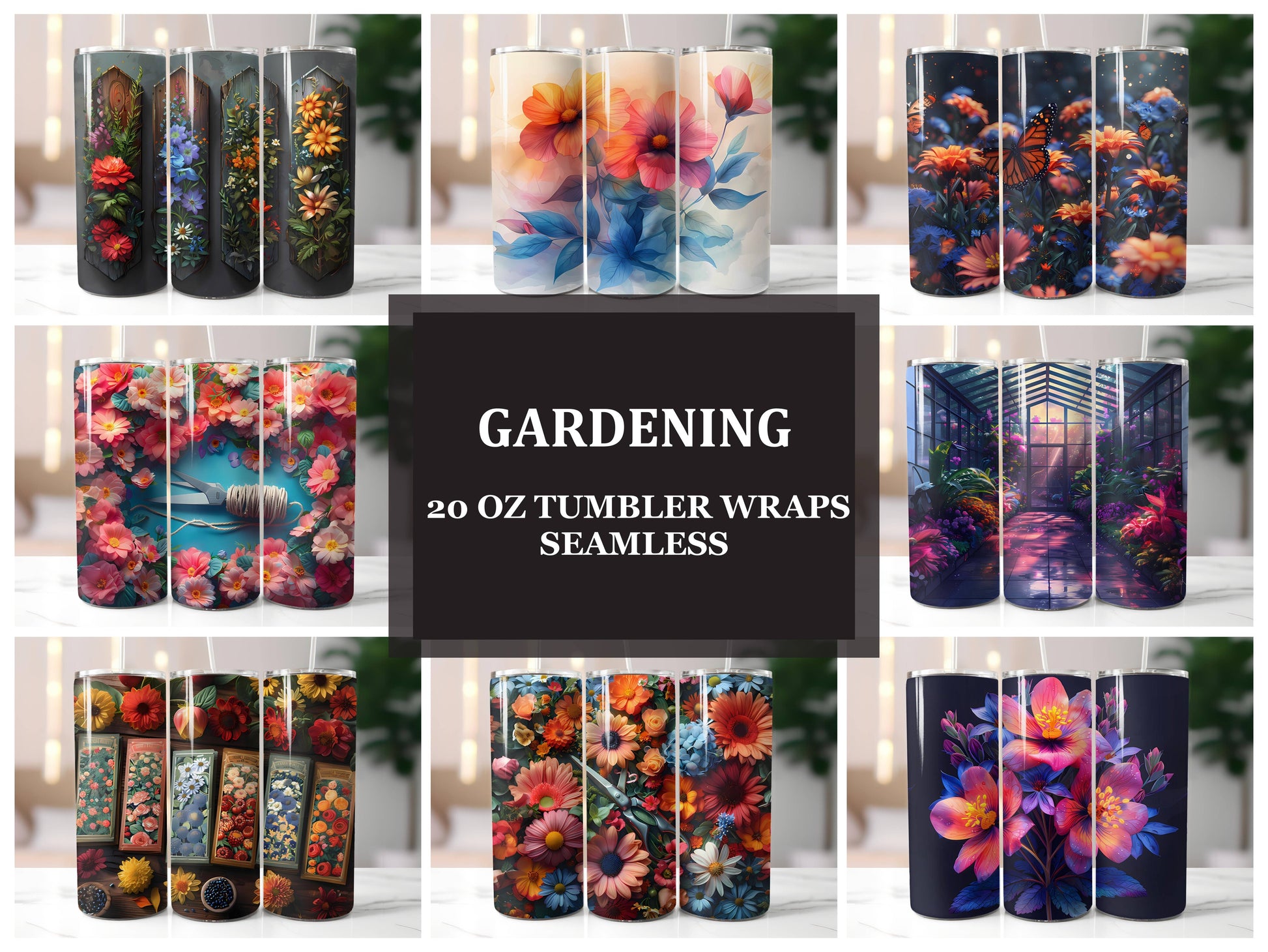 Gardening 4 Tumbler Wrap - CraftNest - Digital Crafting and Art