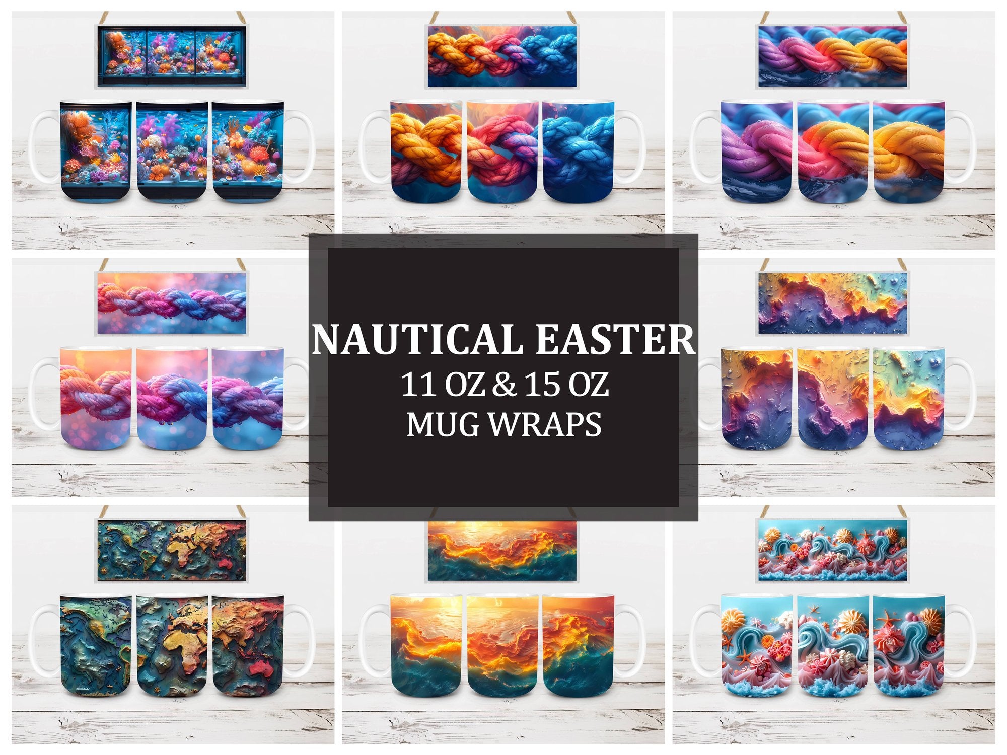 Nautical Easter 5 Mug Wrap - CraftNest