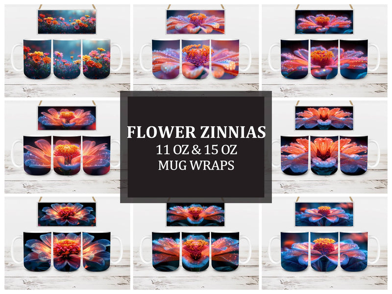 Flower Zinnias 6 Mug Wrap - CraftNest