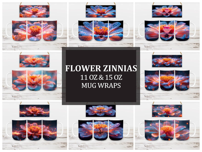 Flower Zinnias 7 Mug Wrap - CraftNest