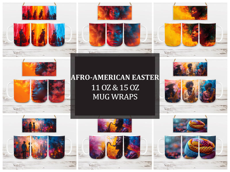 Afro-American Easter 5 Mug Wrap - CraftNest