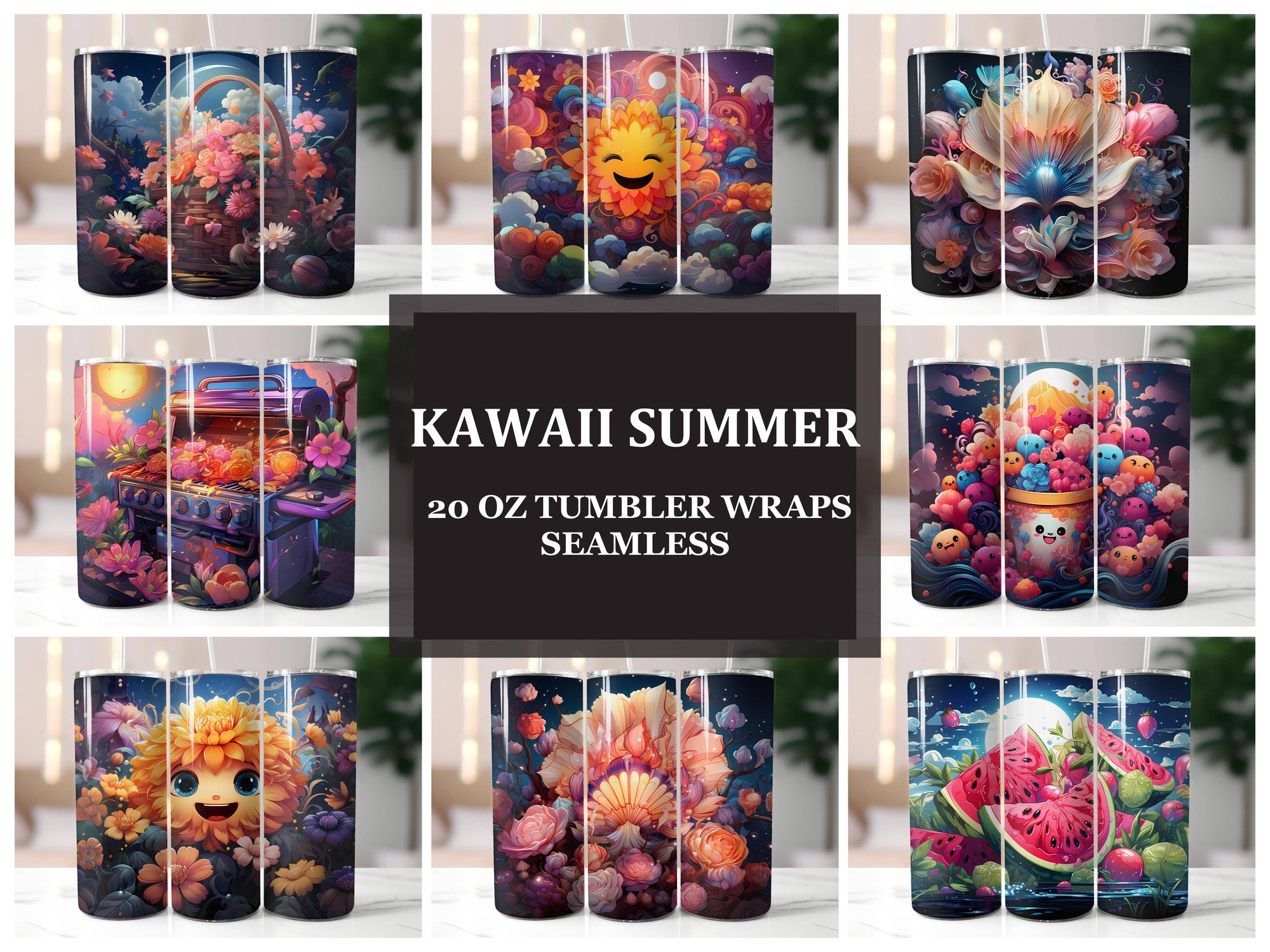 Kawaii Summer 2 Tumbler Wrap - CraftNest