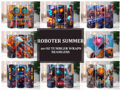 Roboter Summer 3 Tumbler Wrap - CraftNest - Digital Crafting and Art