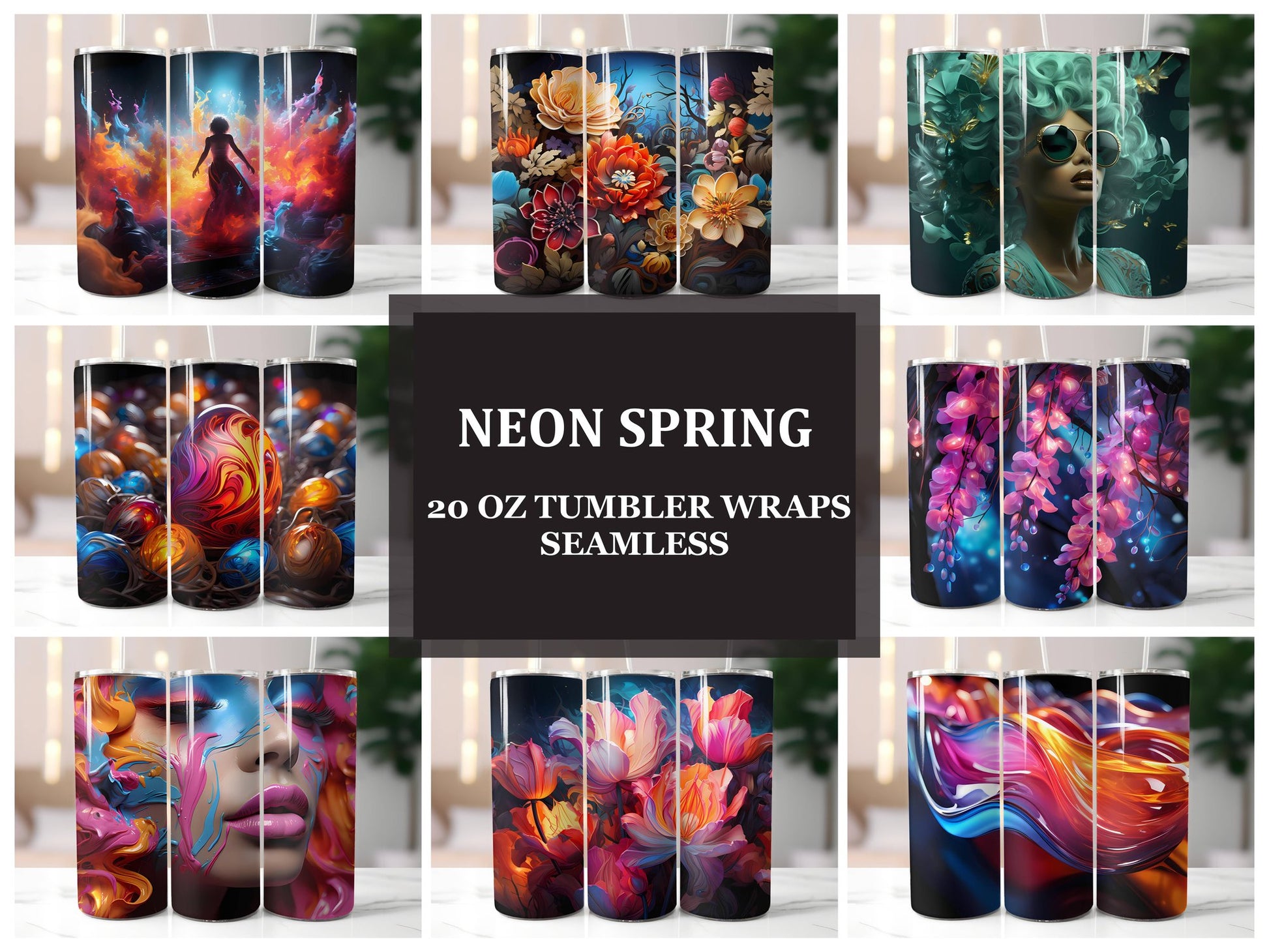 Neon Spring 3 Tumbler Wrap - CraftNest