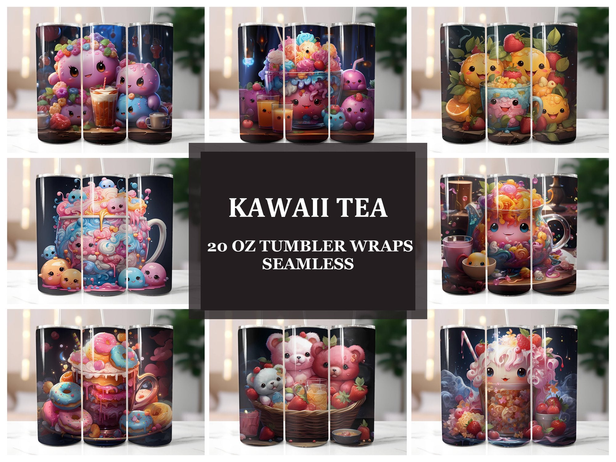 Kawaii Tea 1 Tumbler Wrap - CraftNest