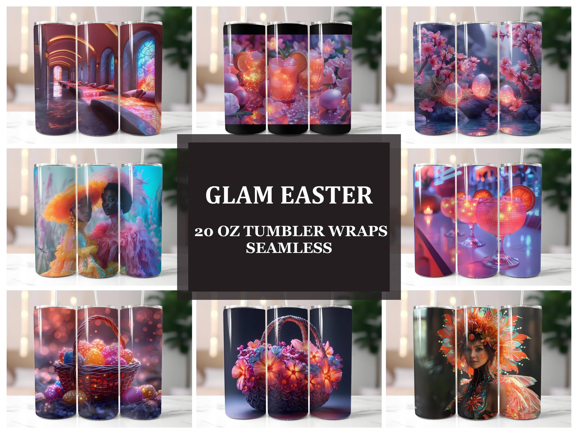 Glam Easter 5 Tumbler Wrap - CraftNest