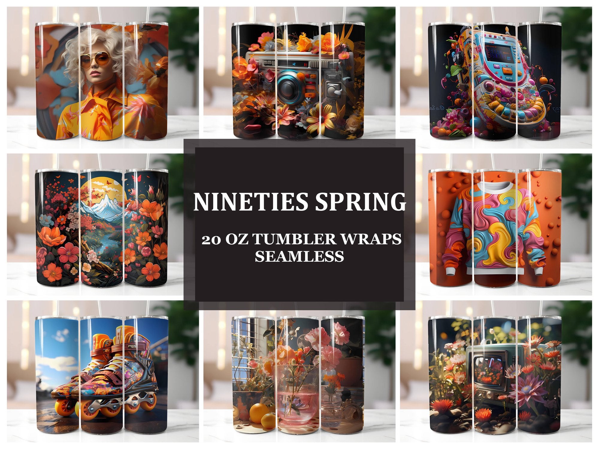 Nineties Spring 3 Tumbler Wrap - CraftNest