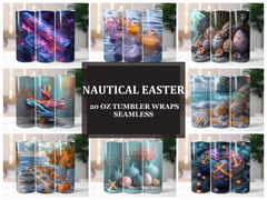 Nautical Easter 3 Tumbler Wrap - CraftNest