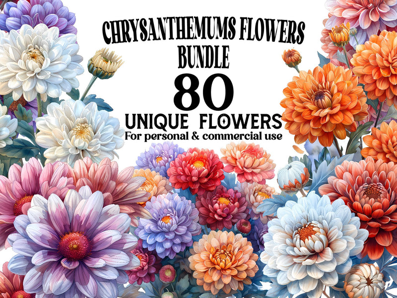 Chrysanthemums Flowers Clipart - CraftNest - Digital Crafting and Art