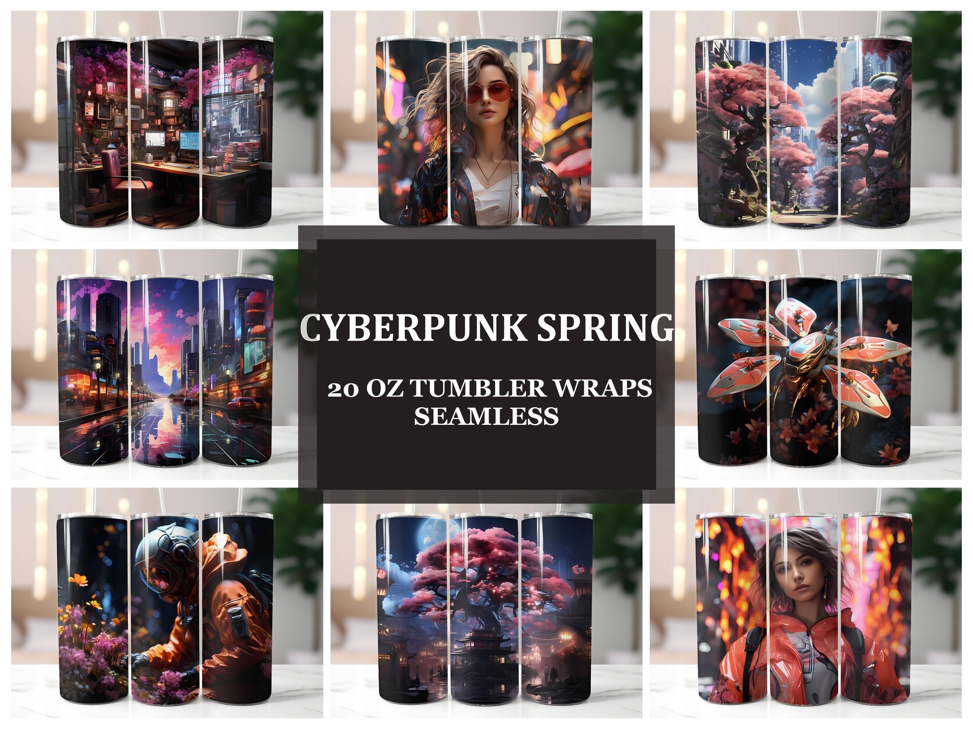 Cyberpunk Spring 3 Tumbler Wrap - CraftNest