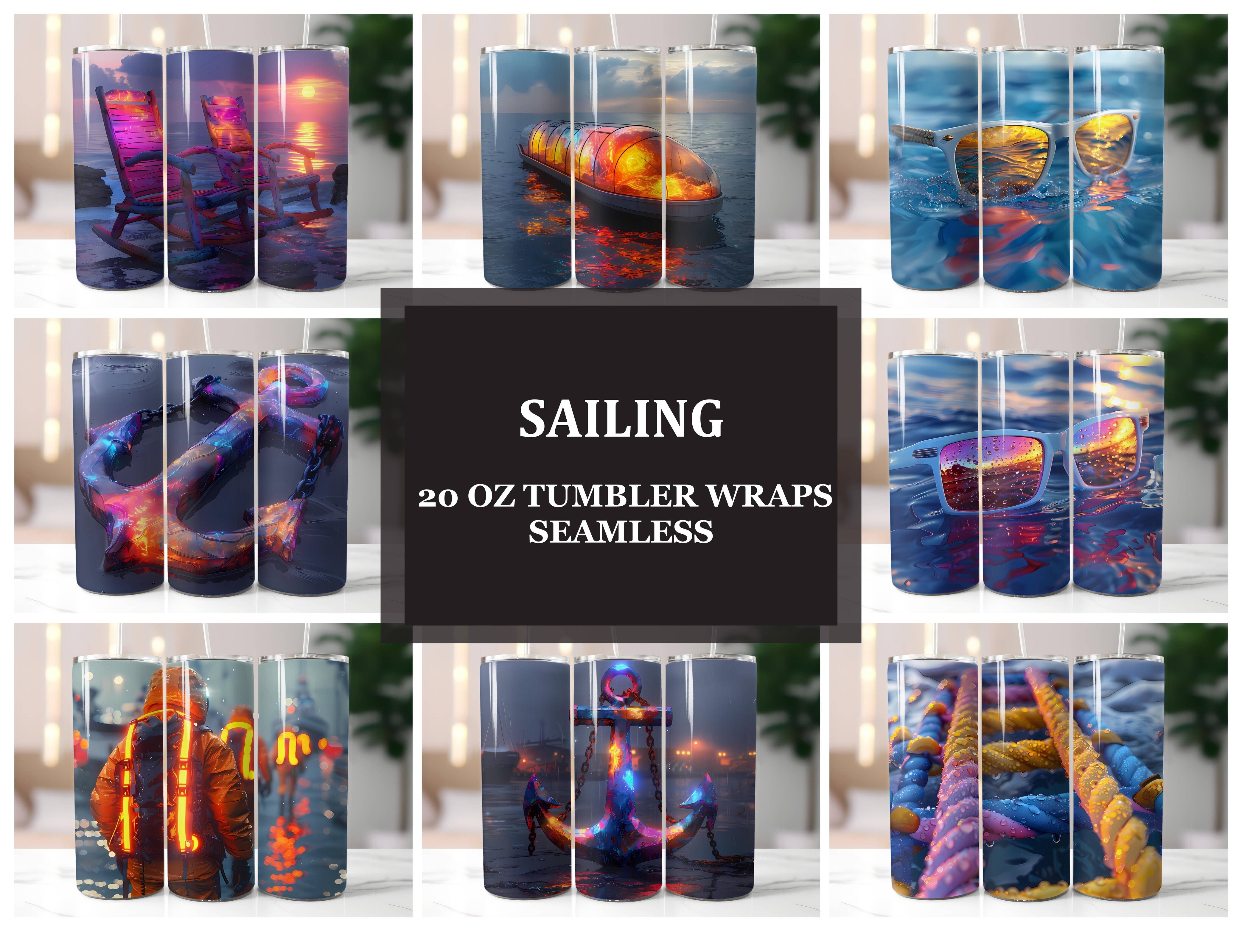 Sailing 3 Tumbler Wrap - CraftNest - Digital Crafting and Art