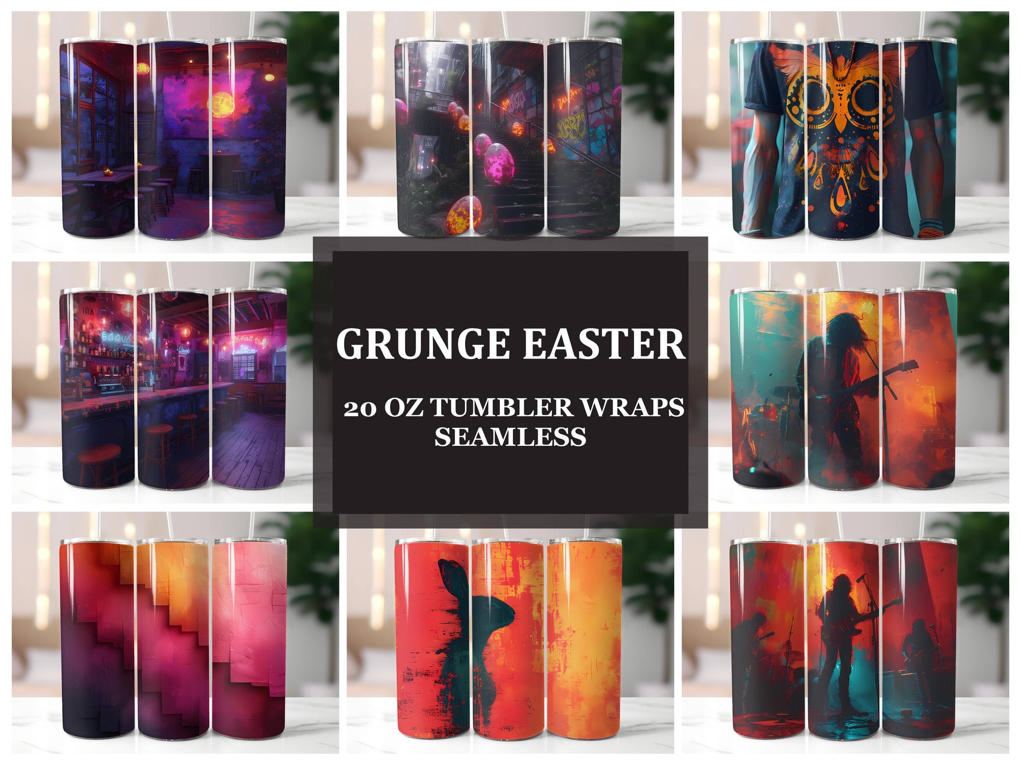 Grunge Easter 1 Tumbler Wrap - CraftNest