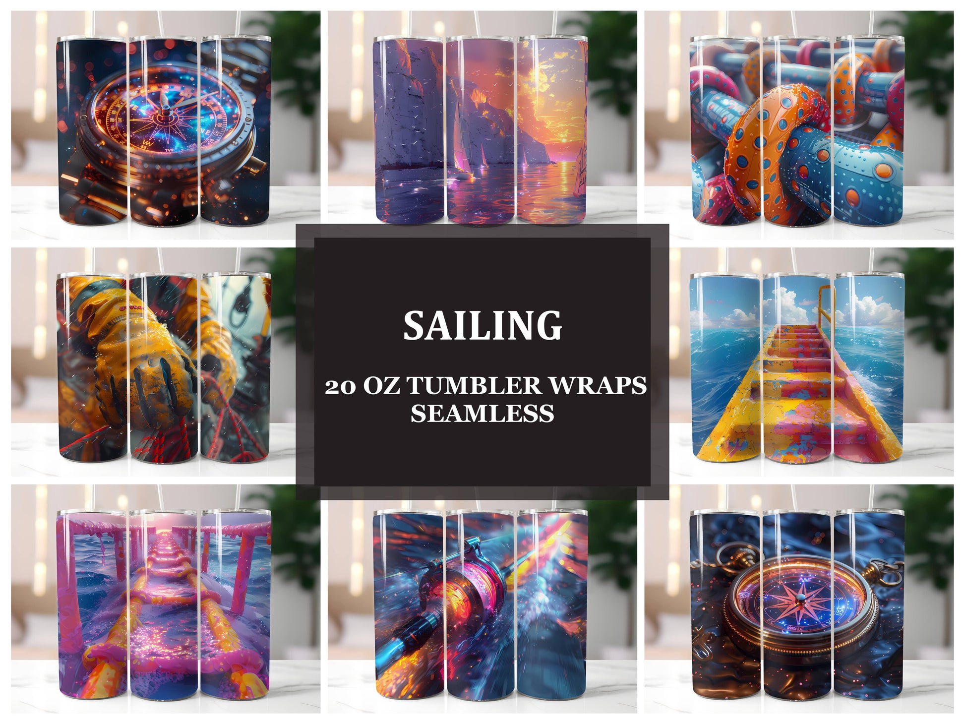 Sailing 4 Tumbler Wrap - CraftNest - Digital Crafting and Art