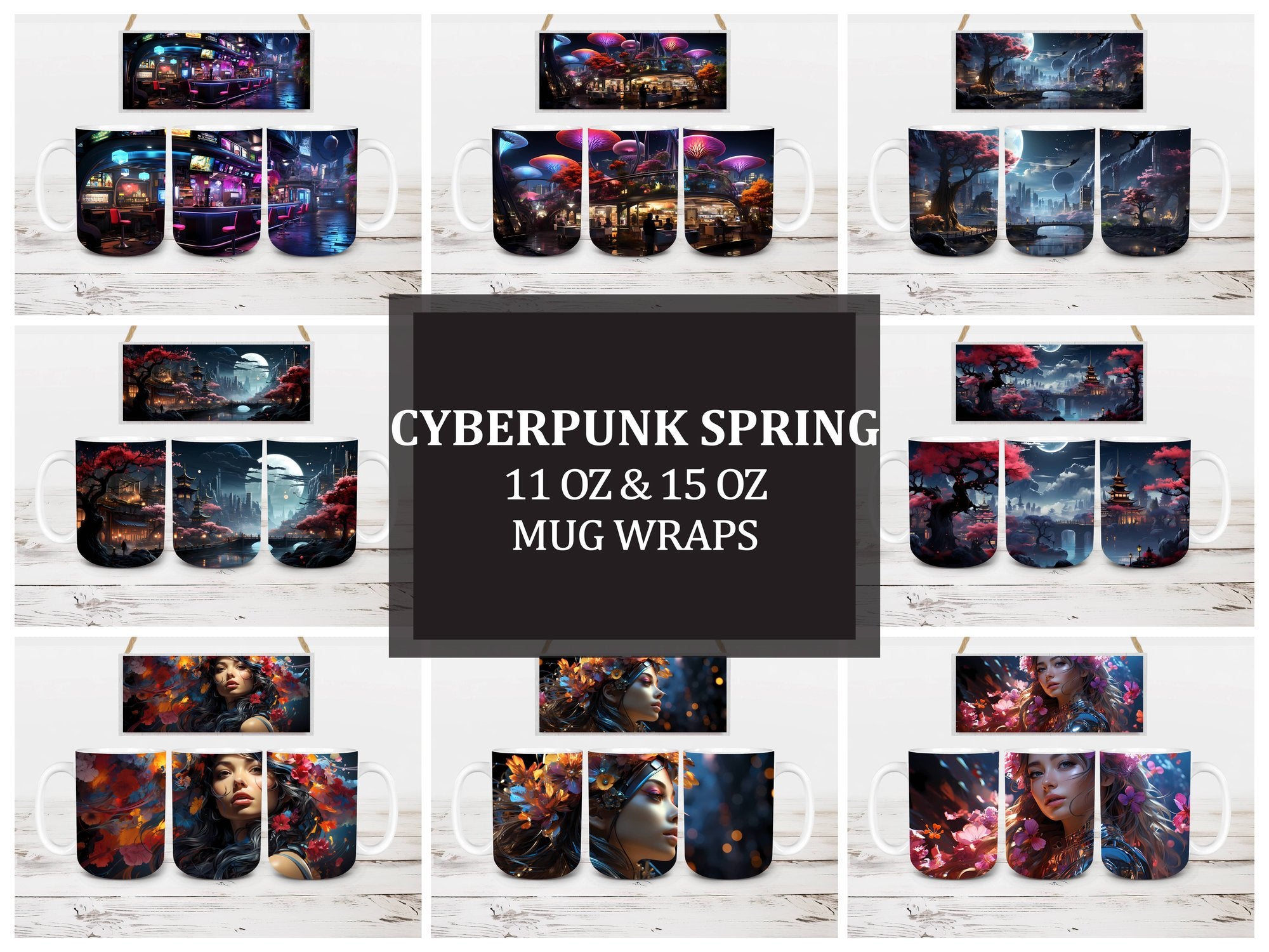Cyberpunk Spring 1 Mug Wrap - CraftNest