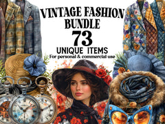 Vintage Fashion Clipart - CraftNest - Digital Crafting and Art