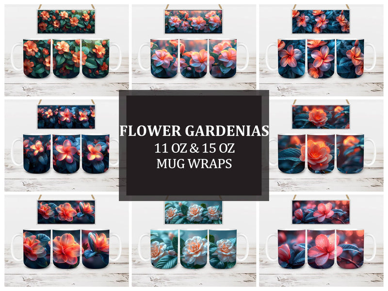 Flower Gardenias 6 Mug Wrap - CraftNest