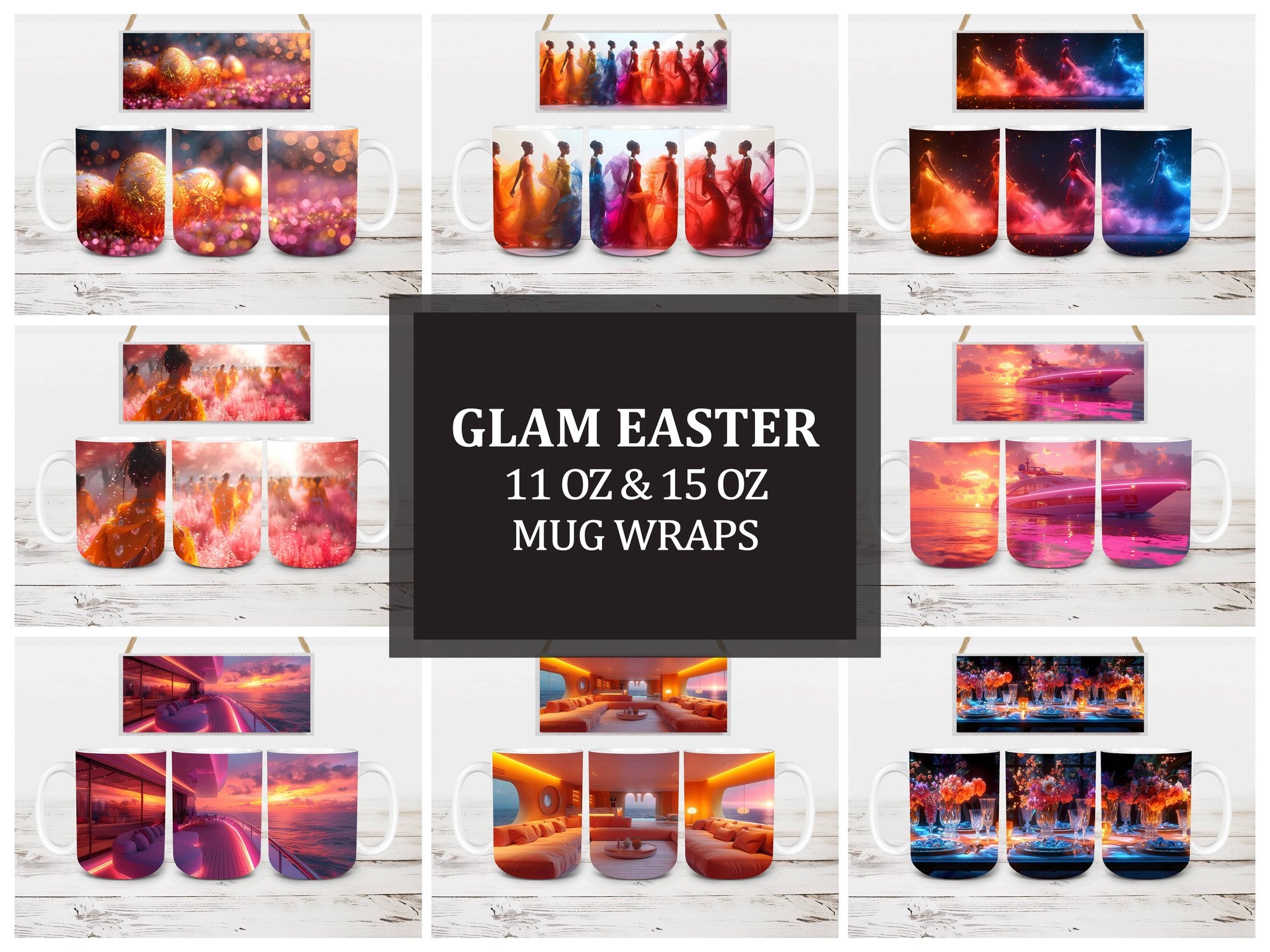 Glam Easter 2 Mug Wrap - CraftNest