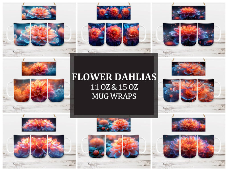 Flower Dahlias 5 Mug Wrap - CraftNest