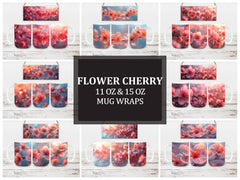 Flower Cherry 7 Mug Wrap - CraftNest