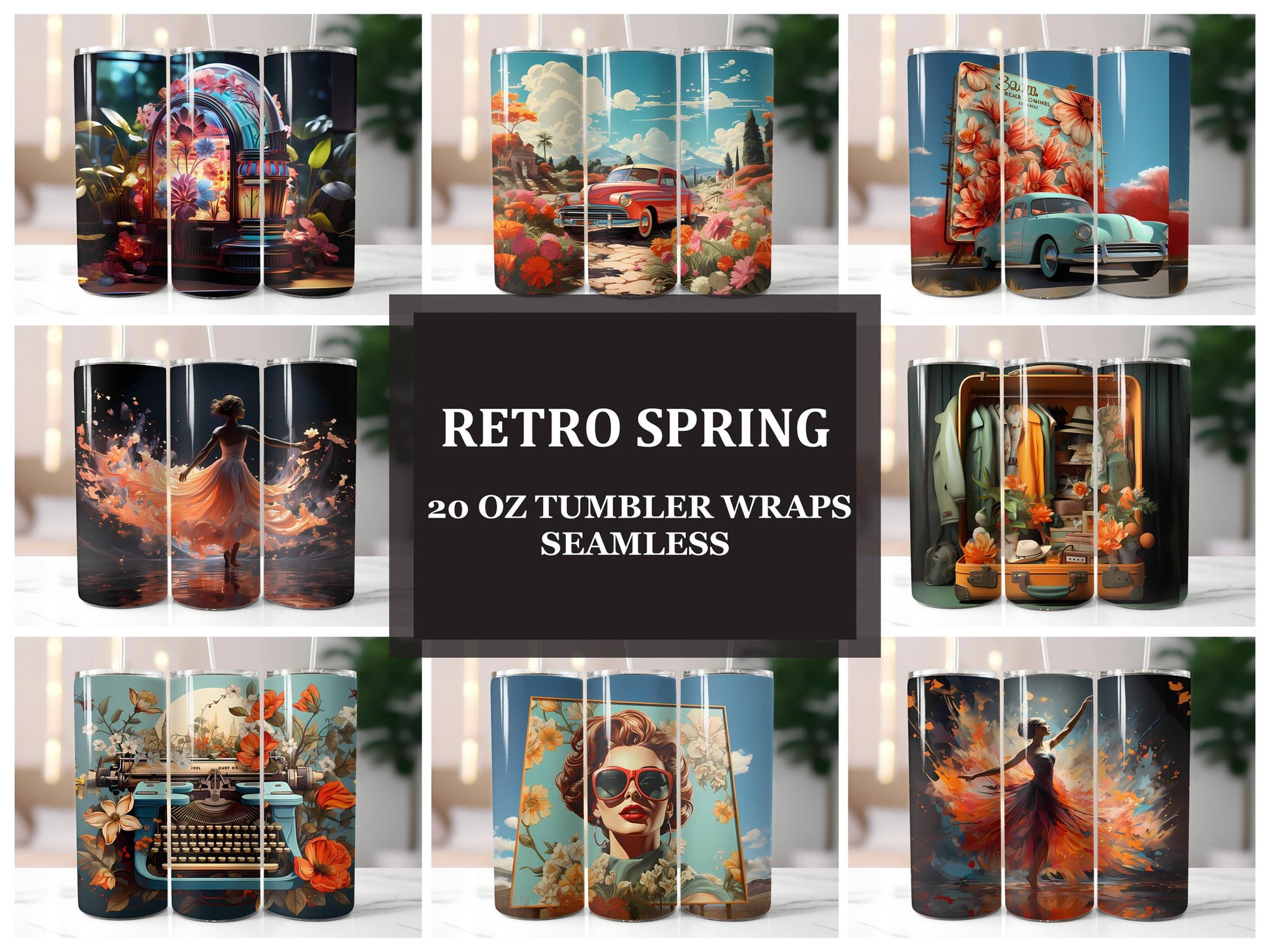 Retro Spring 2 Tumbler Wrap - CraftNest