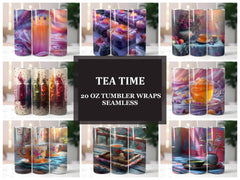 Tea Time 5 Tumbler Wrap - CraftNest - Digital Crafting and Art