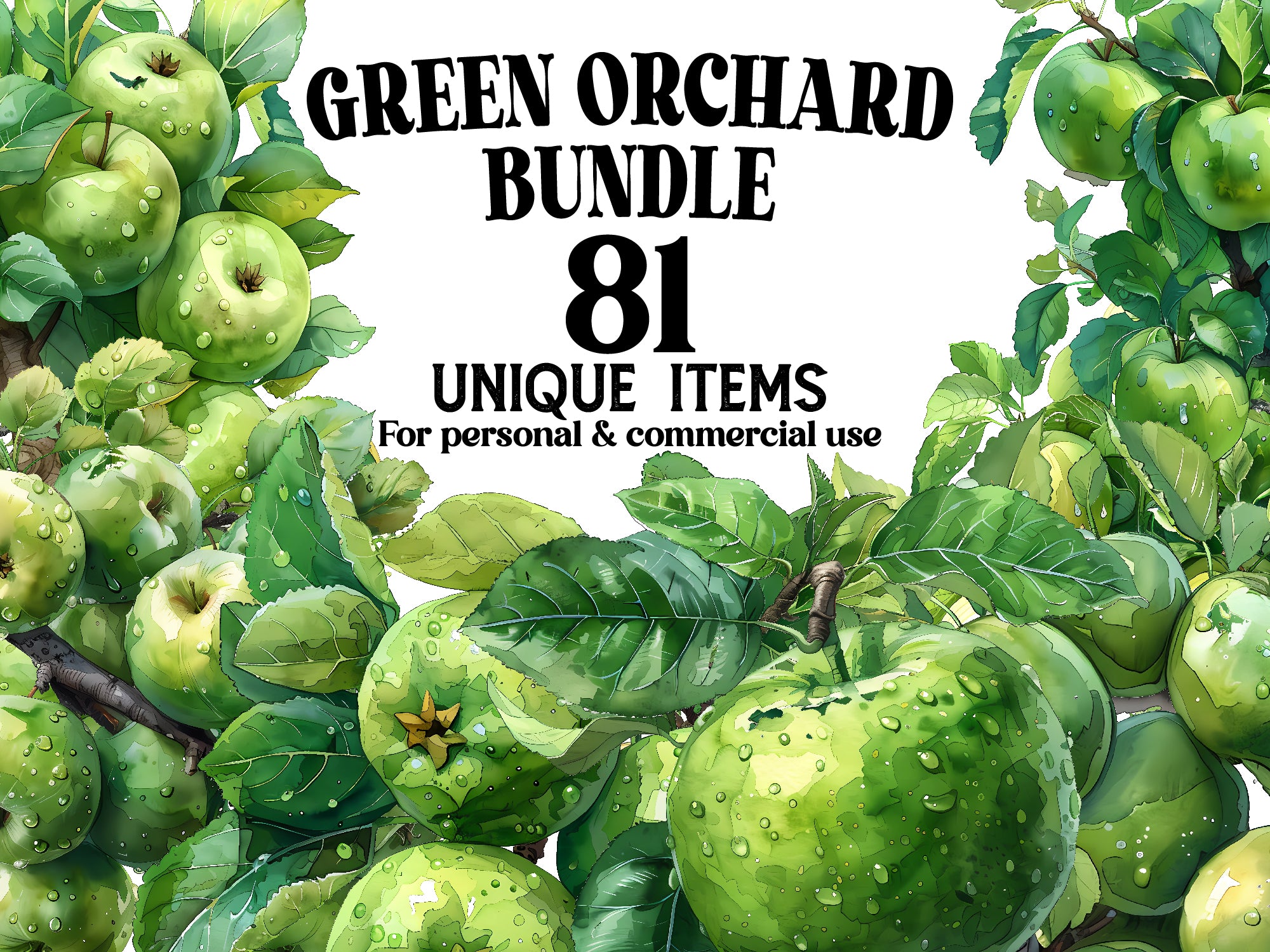 Green Orchard Clipart - CraftNest - Digital Crafting and Art