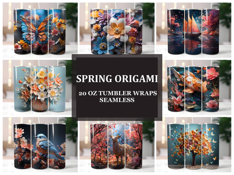 Spring Origami 1 Tumbler Wrap - CraftNest