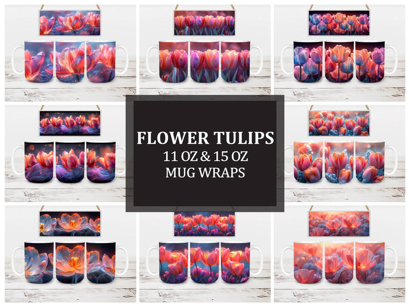 Flower Tulips 2 Mug Wrap - CraftNest