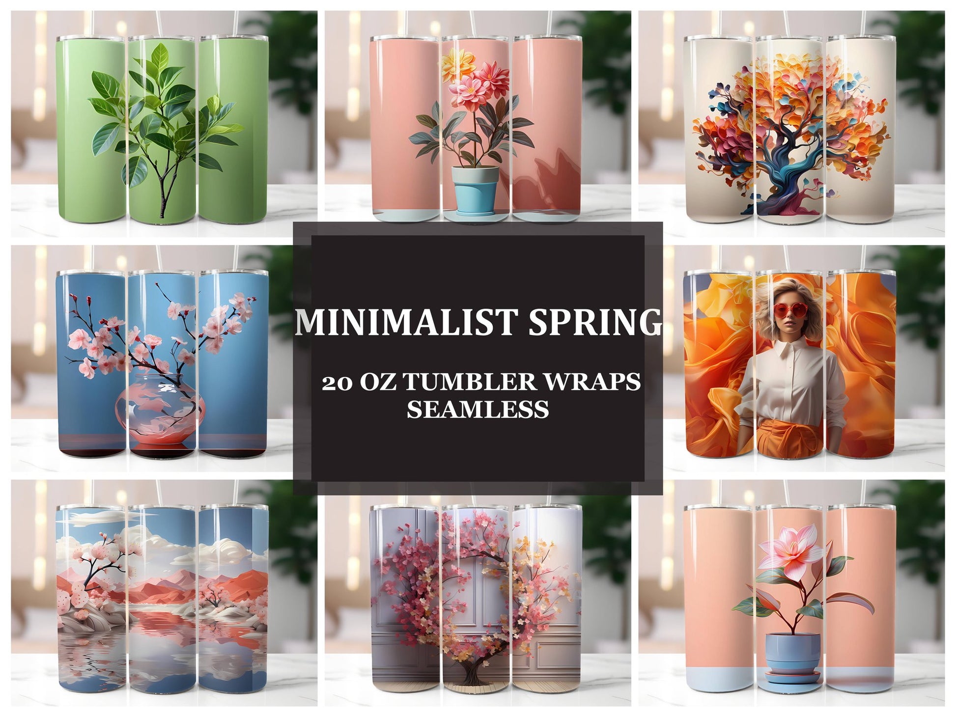 Minimalist Spring 2 Tumbler Wrap - CraftNest