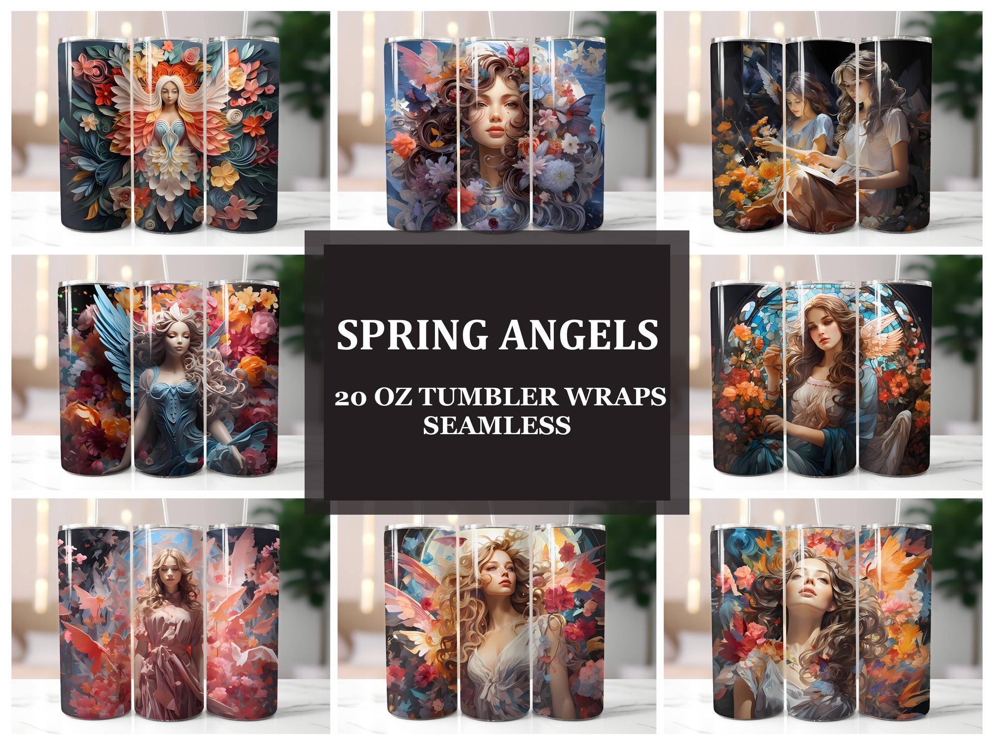 Spring Angels 1 Tumbler Wrap - CraftNest