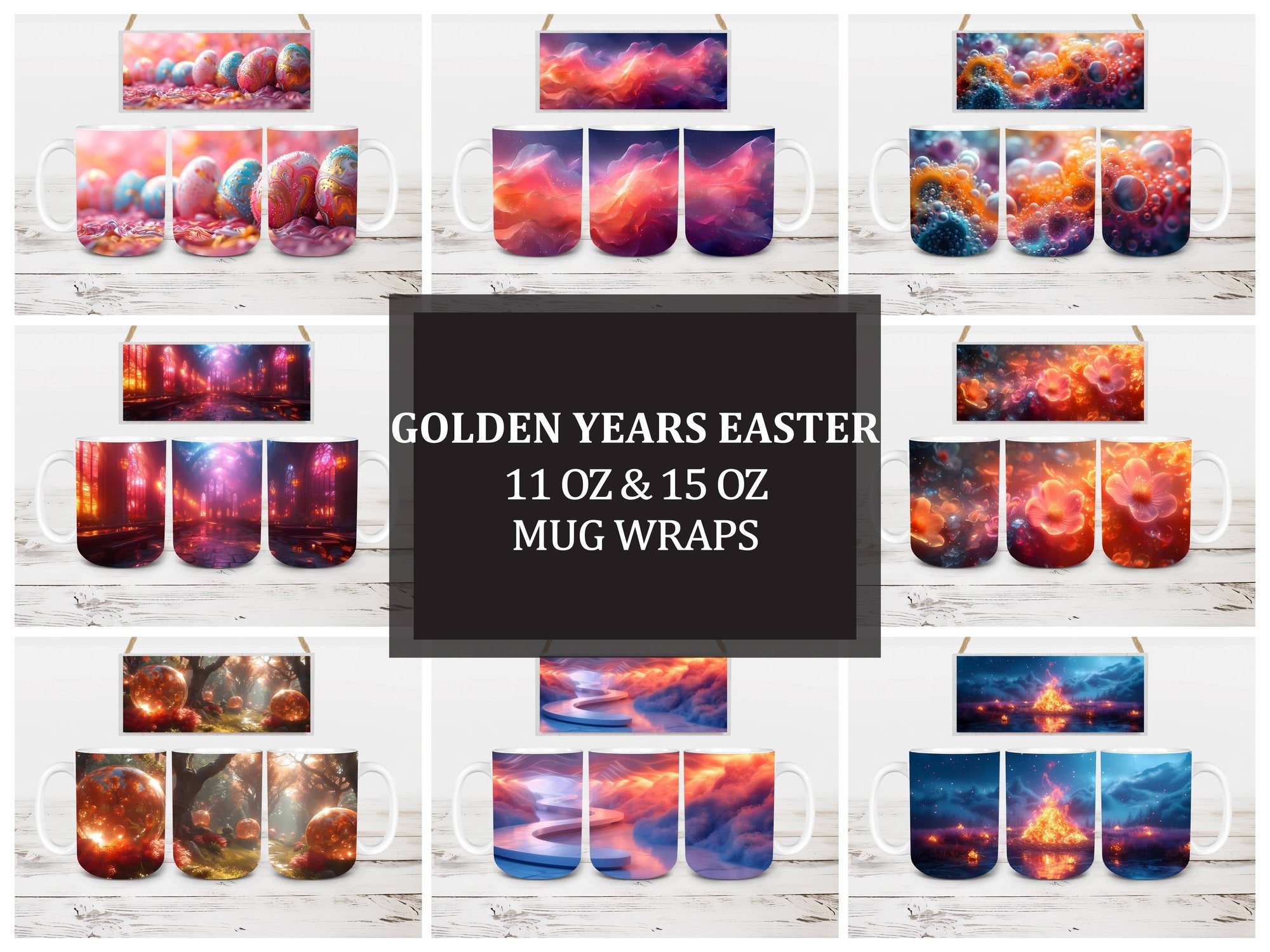 Golden Years 4 Mug Wrap - CraftNest