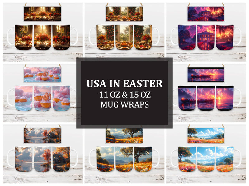 USA in Easter 6 Mug Wrap - CraftNest