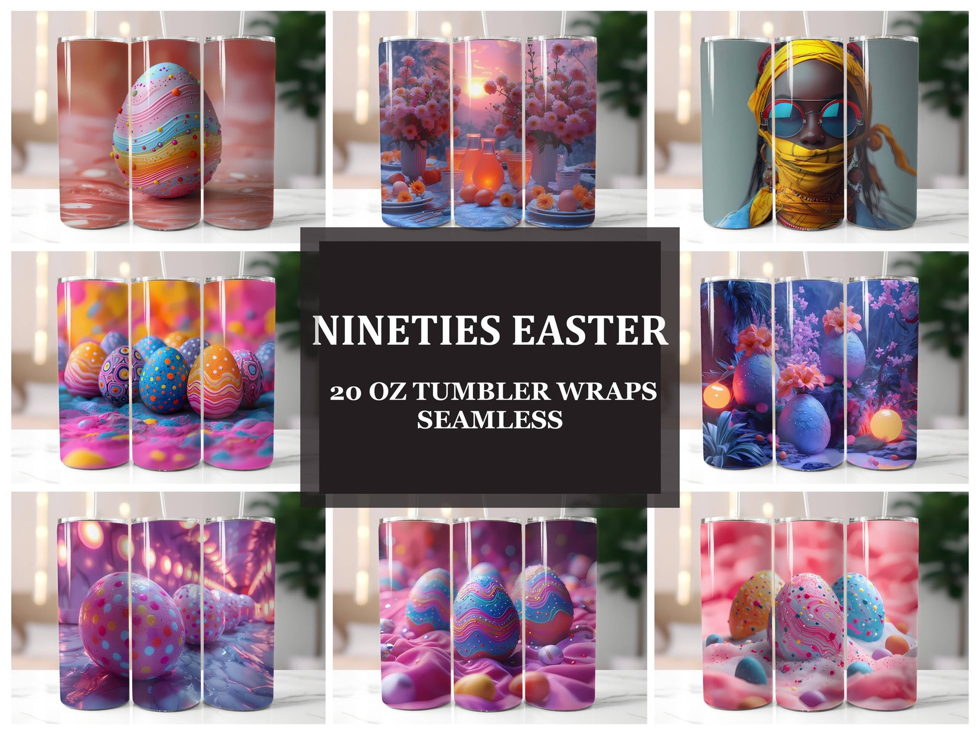 Nineties Easter 1 Tumbler Wrap - CraftNest