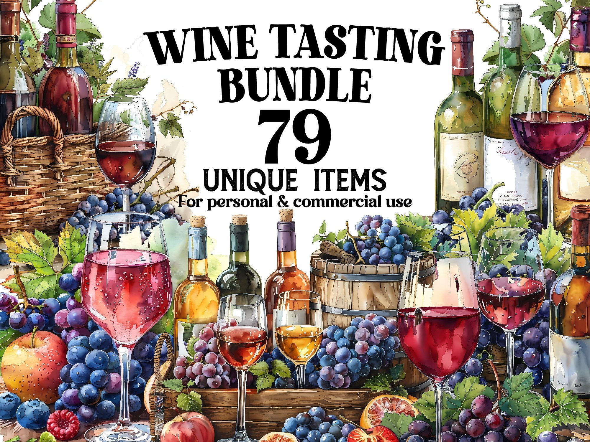 Wine Tasting Clipart - CraftNest - Digital Crafting and Art