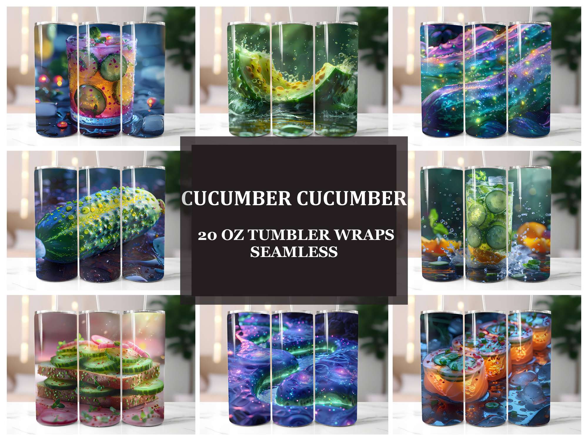 Cucumber 5 Tumbler Wrap - CraftNest - Digital Crafting and Art