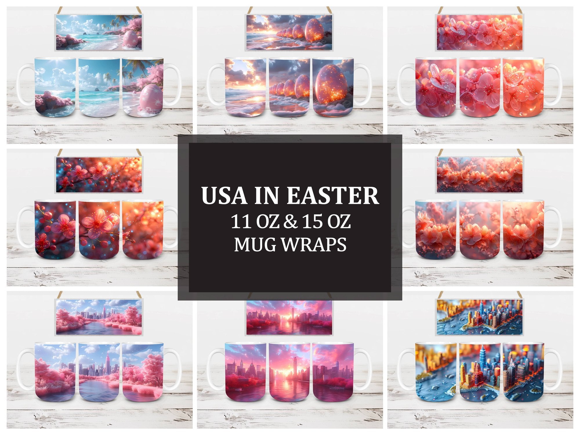 USA in Easter 1 Mug Wrap - CraftNest