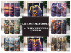 Baby Animals Summer 3 Tumbler Wrap - CraftNest - Digital Crafting and Art