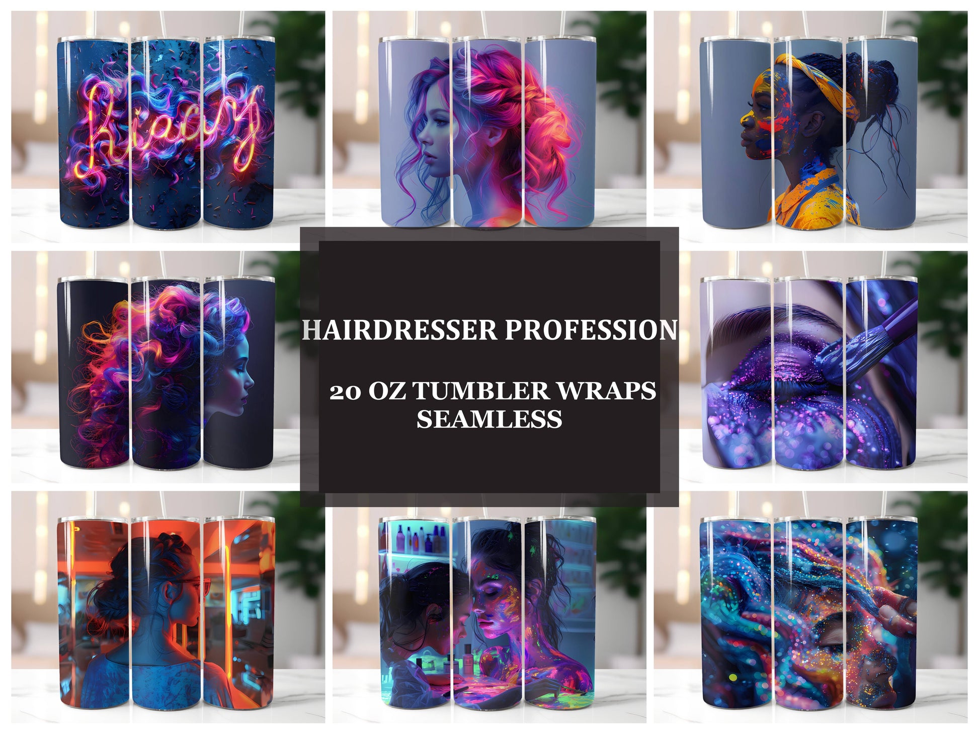 Hairdresser Profession 2 Tumbler Wrap - CraftNest - Digital Crafting and Art