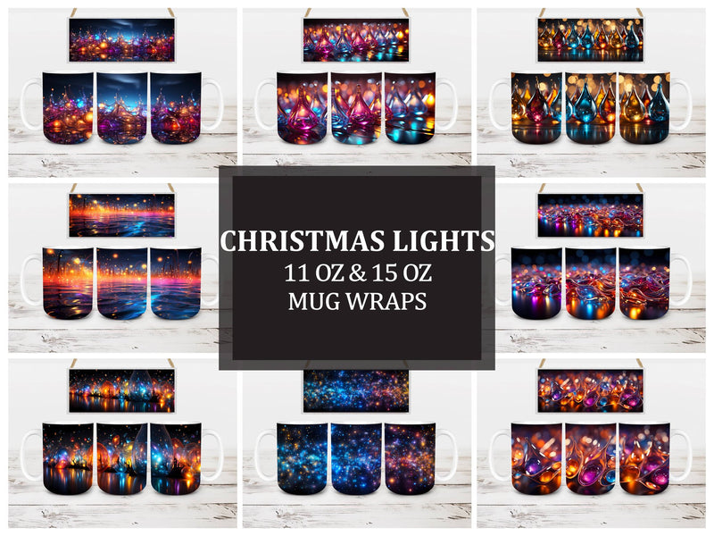 Christmas Lights Mug Wrap - CraftNest