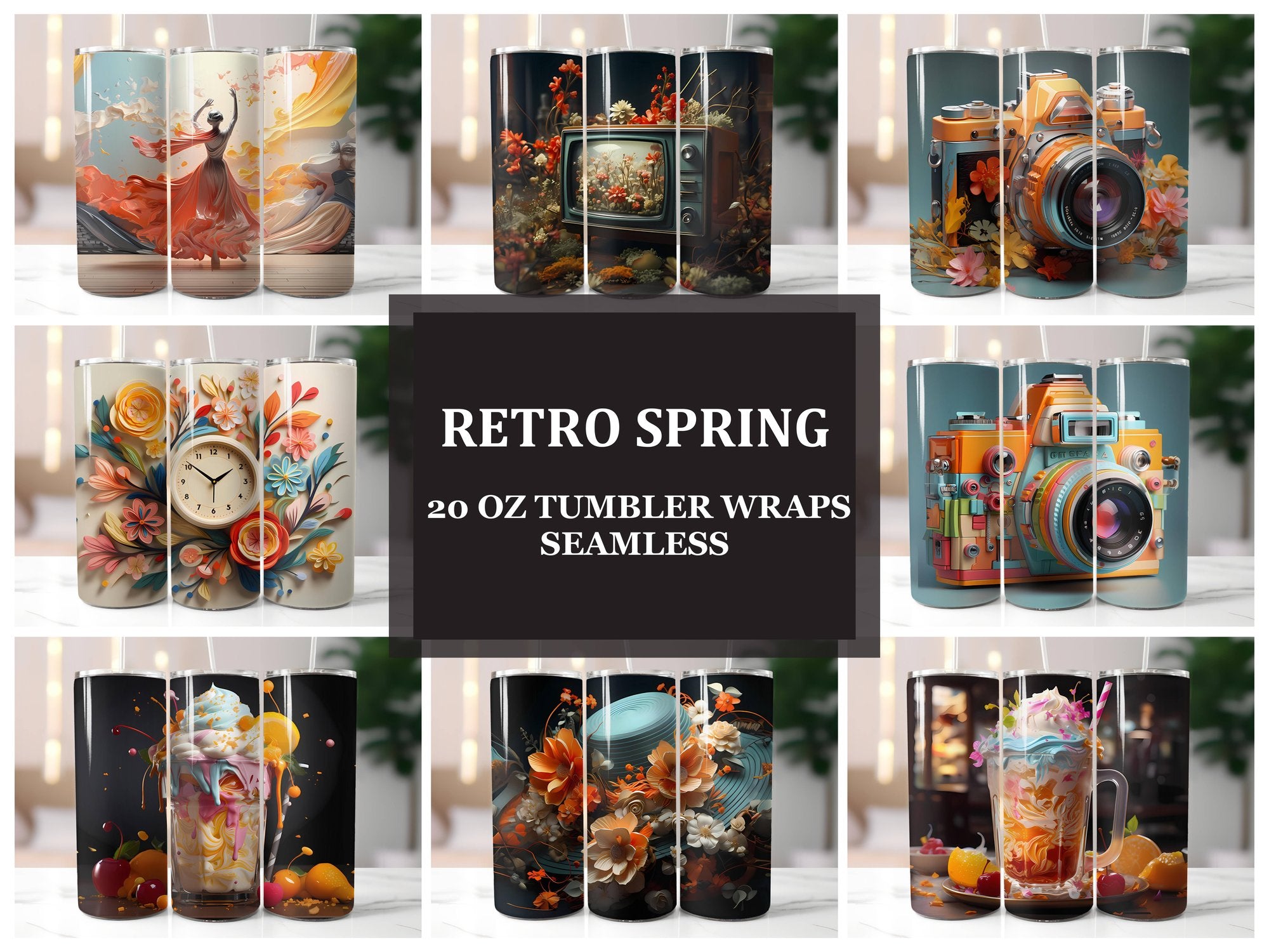 Retro Spring 3 Tumbler Wrap - CraftNest