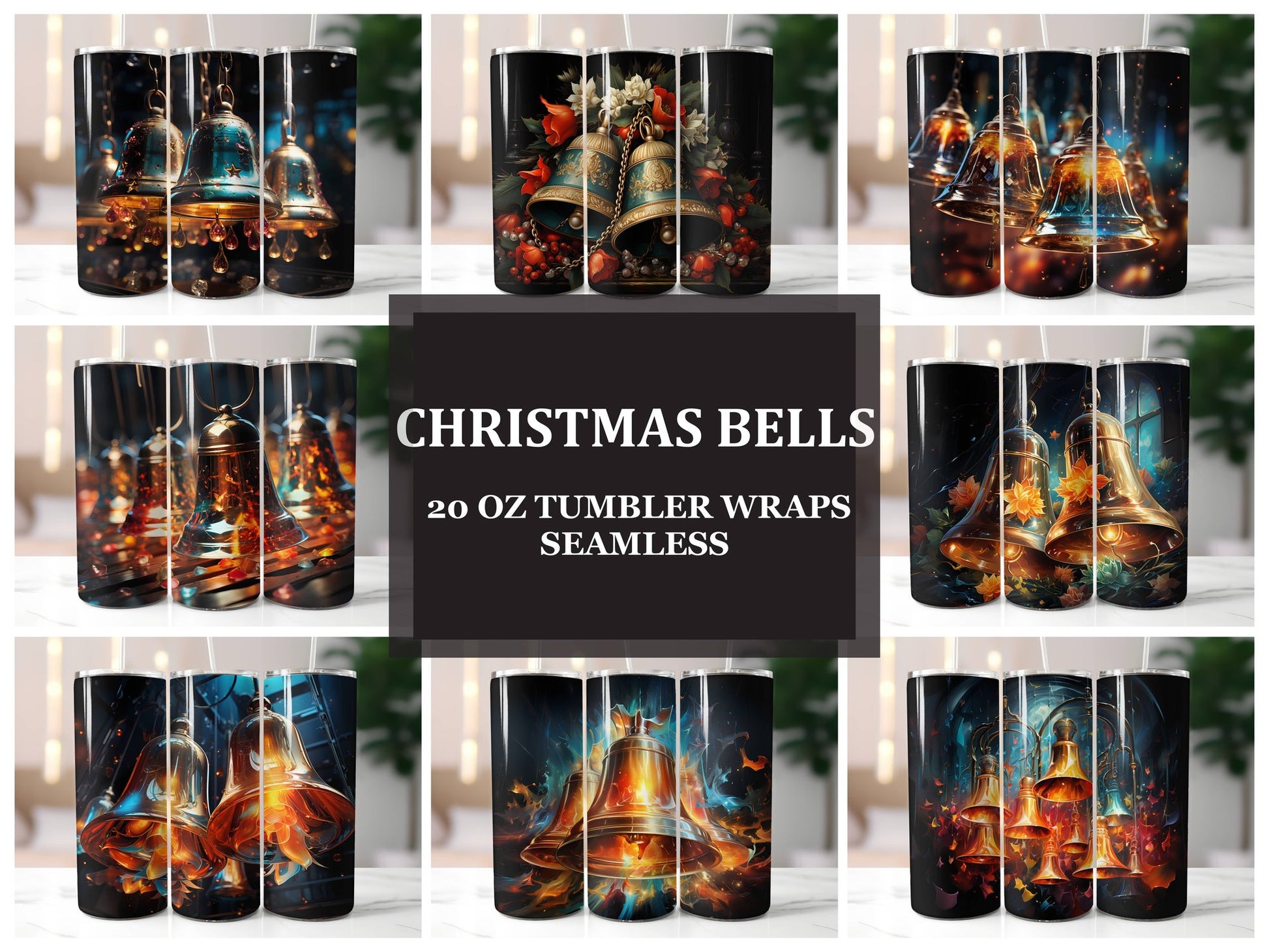 Christmas Bells Tumbler Wrap - CraftNest