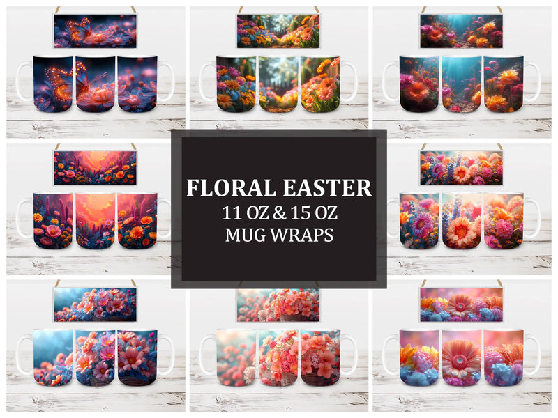 Floral Easter 1 Mug Wrap - CraftNest