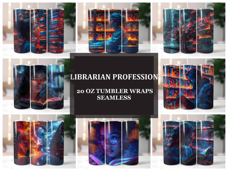 Librarian Profession 1 Tumbler Wrap - CraftNest - Digital Crafting and Art