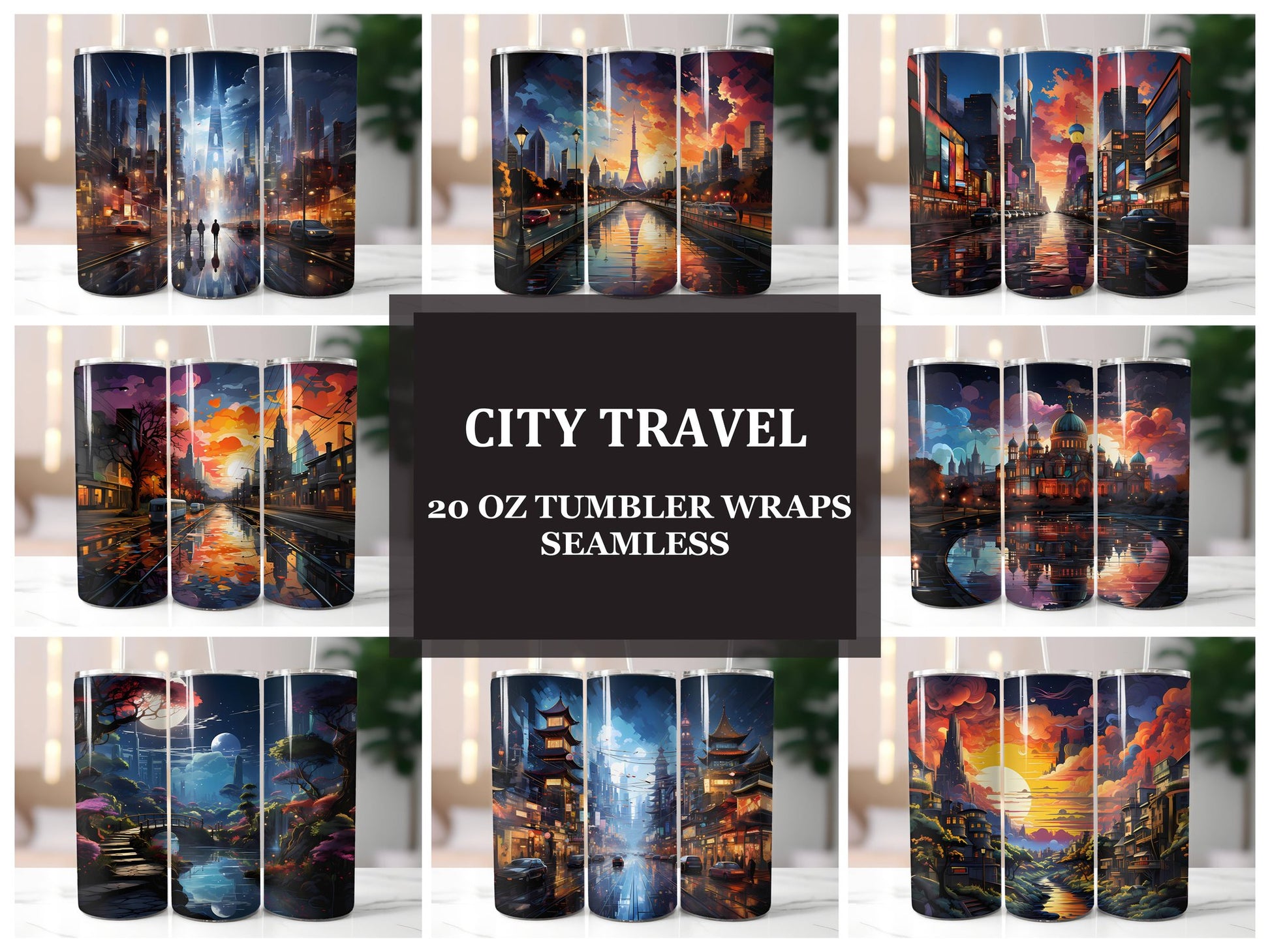 City Travel 2 Tumbler Wrap - CraftNest