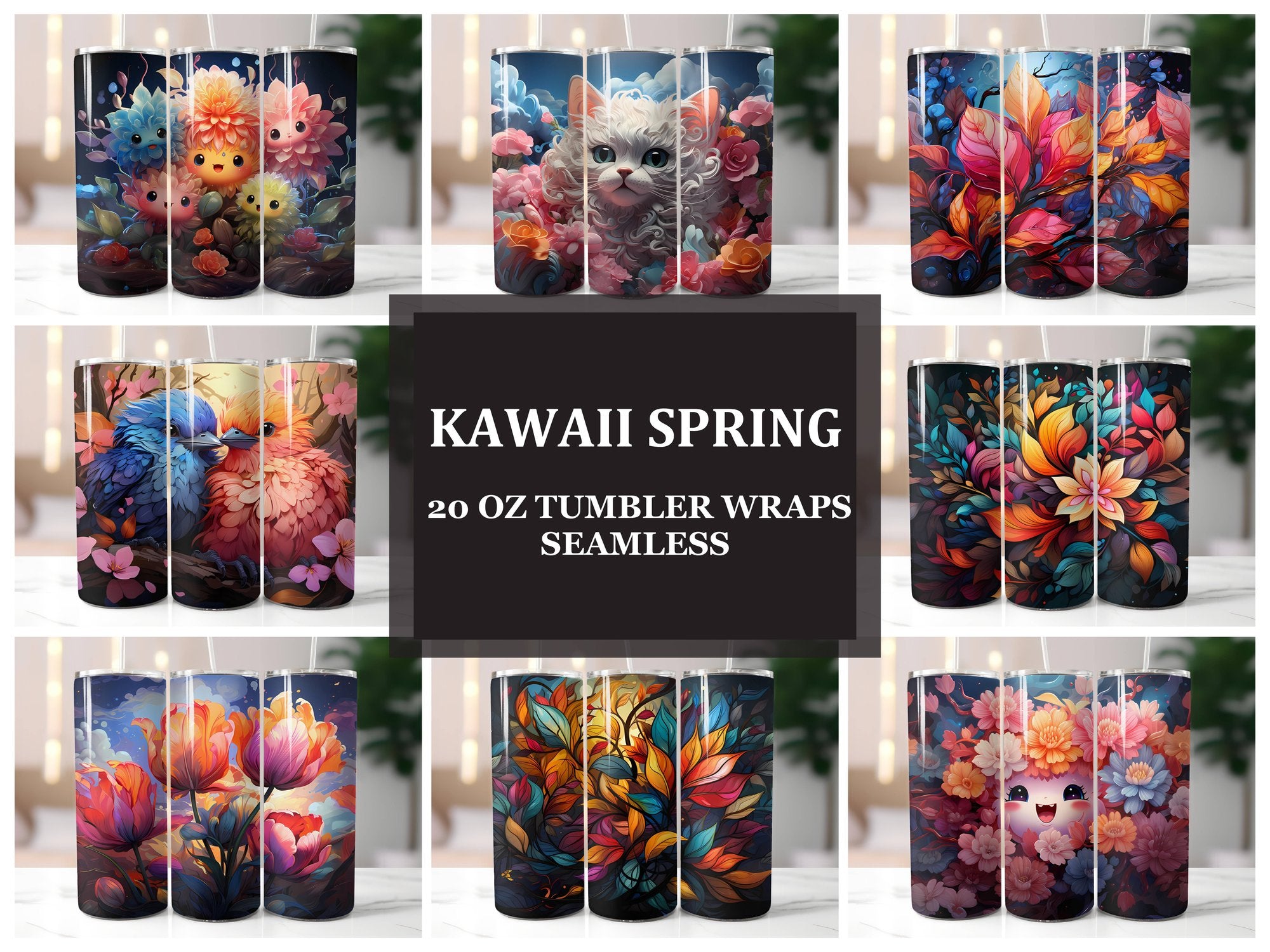 Kawaii Spring 2 Tumbler Wrap - CraftNest