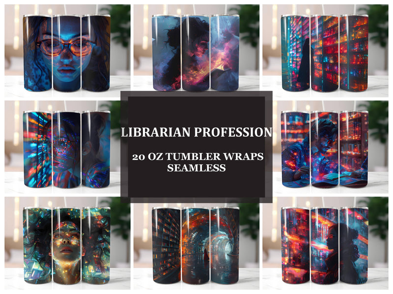 Librarian Profession 2 Tumbler Wrap - CraftNest - Digital Crafting and Art