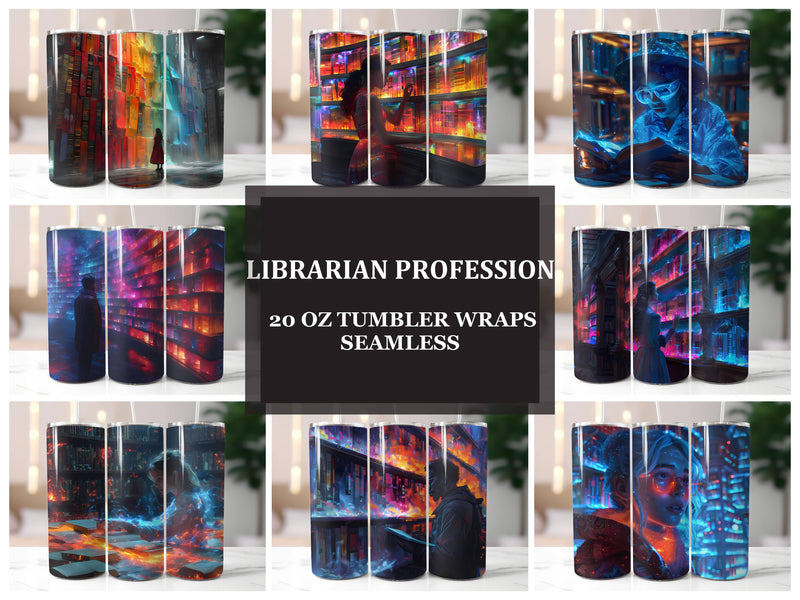 Librarian Profession 3 Tumbler Wrap - CraftNest - Digital Crafting and Art